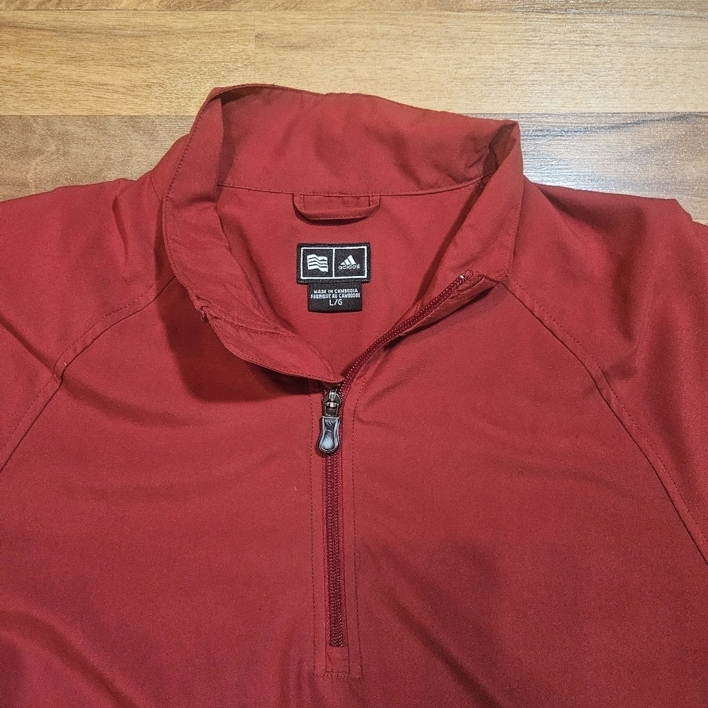 Adidas Climacool Performance Red Pullover Short Sleeve Large - Picture 5 of 11